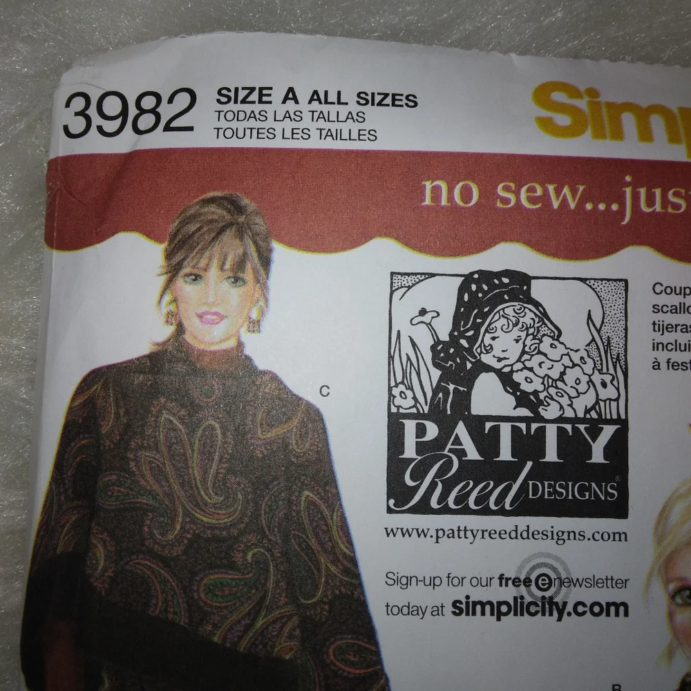 Simplicity 3982 Girl's & Misses Pants & No Sew Wrap